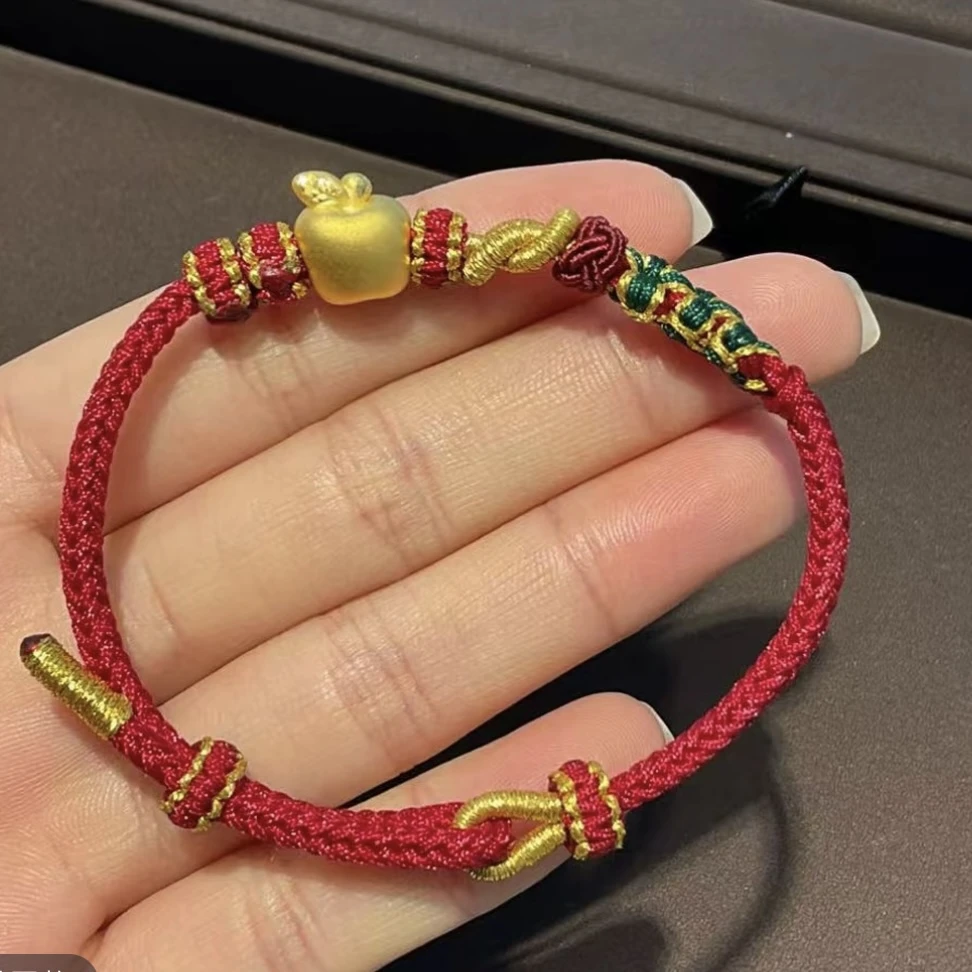 Chow Tai Seng/周大生周大生足金转运珠苹果平安夜圣诞送女友礼物