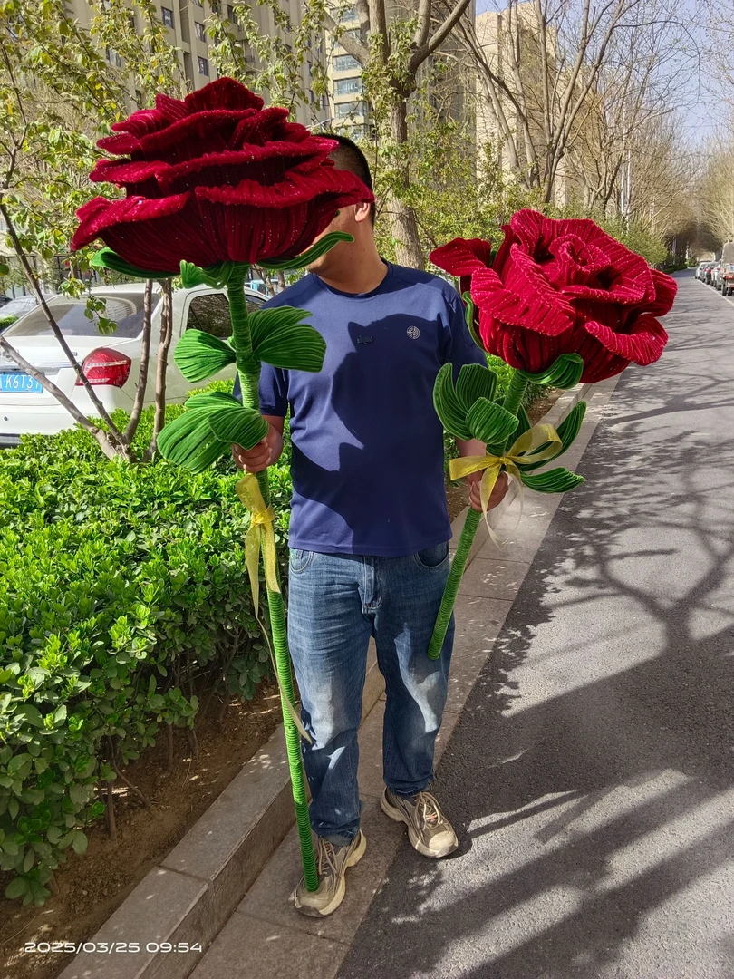 【成品】圣诞节情人节礼物1.6米超大扭扭棒玫瑰送朋友订婚结婚礼物