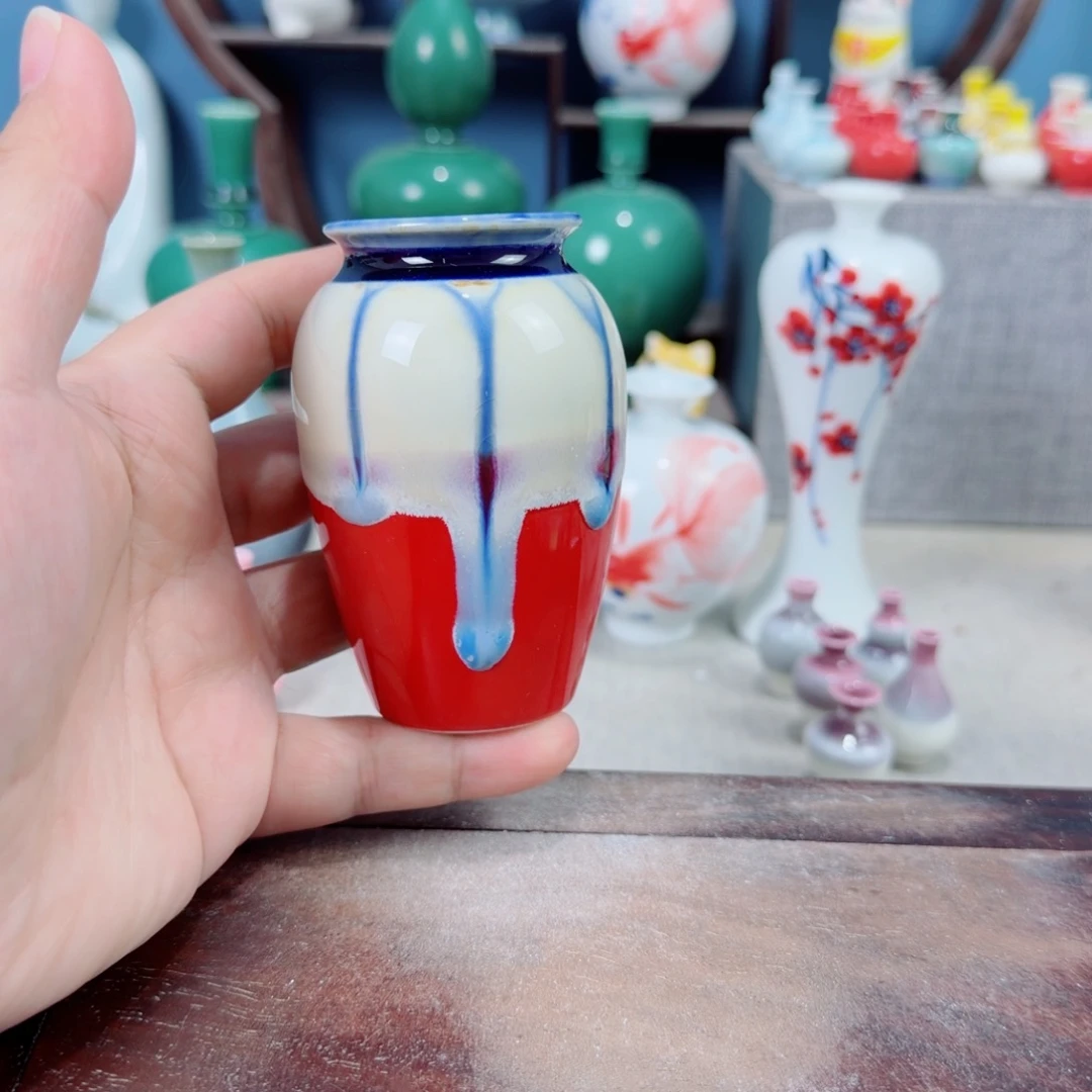 陶瓷手工小花器摆件