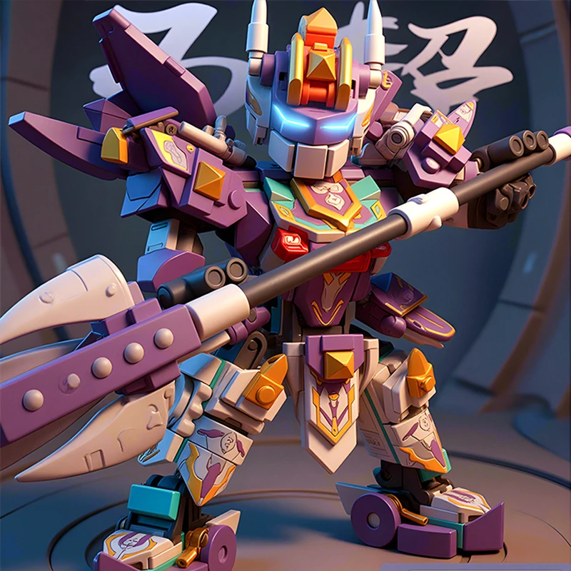 STAR JAEN/星积【光哥专属】马超机甲积木拼装关羽玩具男孩子礼物