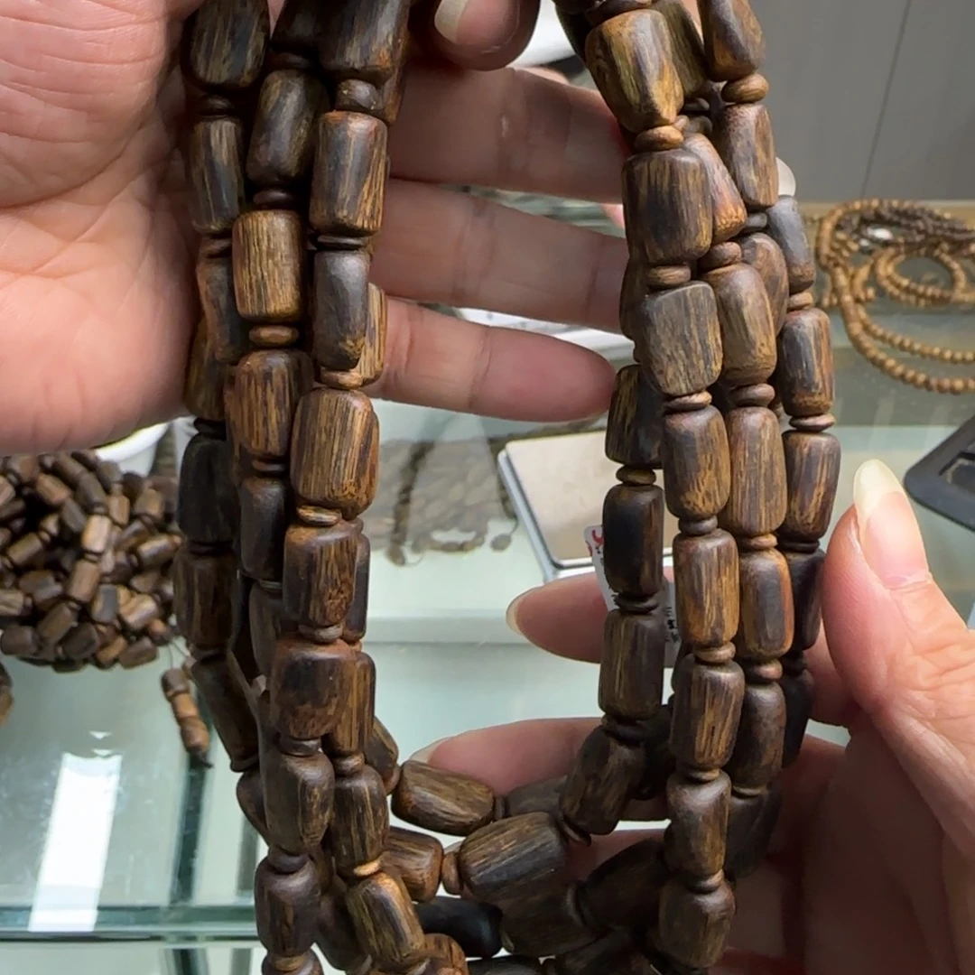 沉香手串多样性发1条巨无霸树心油紫棋高货41克