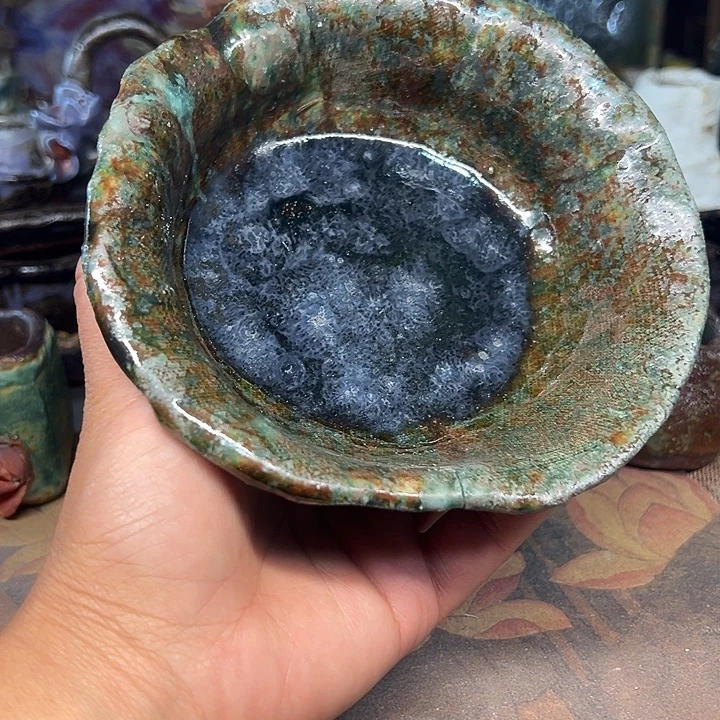 瑕疵处理手工粗陶高温杯子