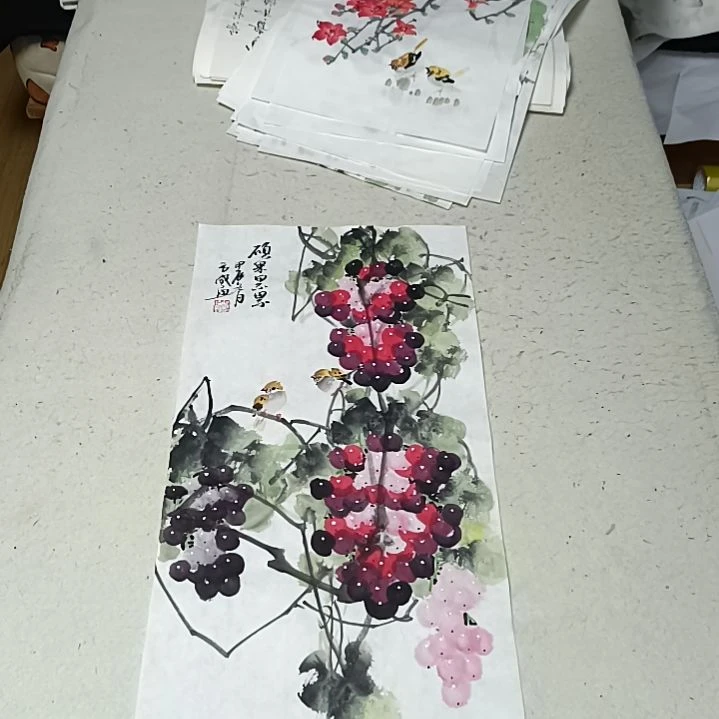 国画@****餐国画花鸟花鸟国画