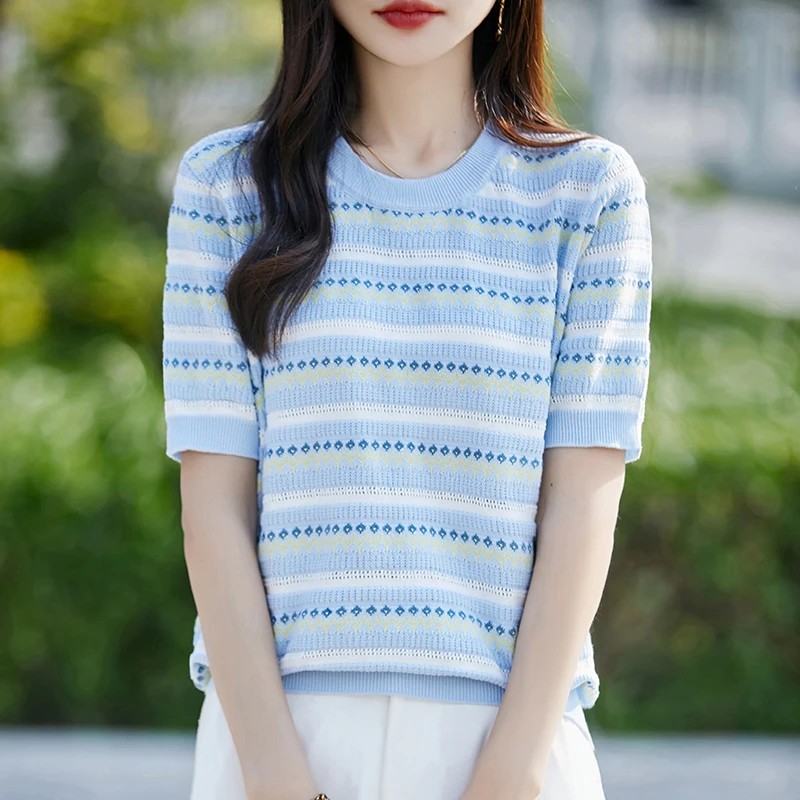 复古港风时尚夏季毛针织衫英伦风简约短袖女装显瘦女针织短袖背心