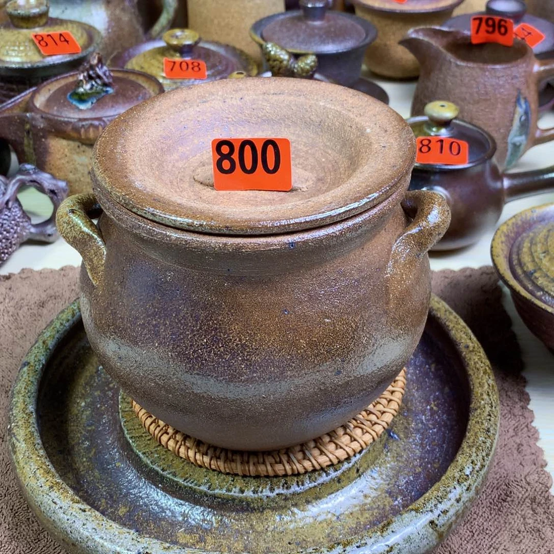 柴烧砂锅1000毫升左右无釉