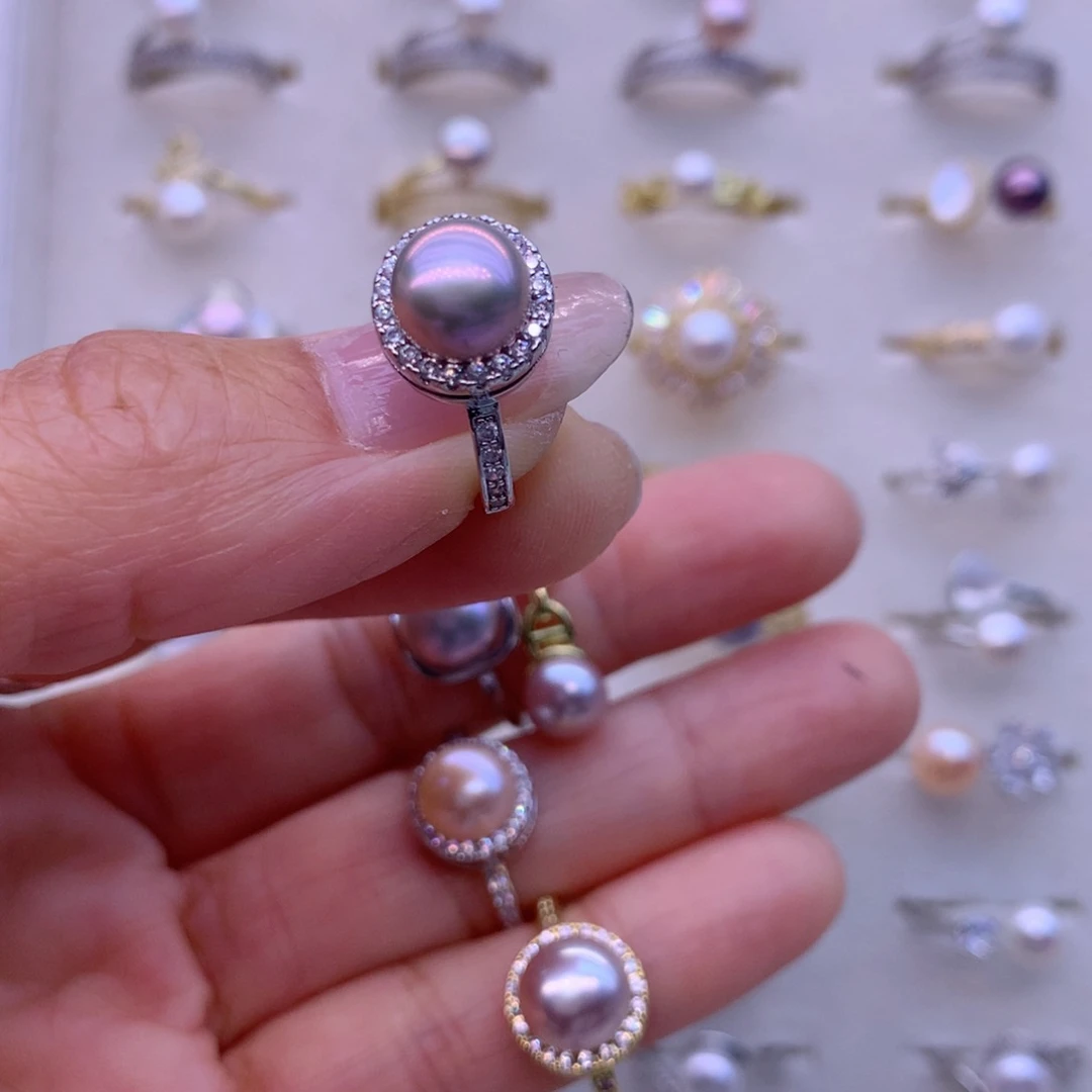 淡水珍珠耳饰合金