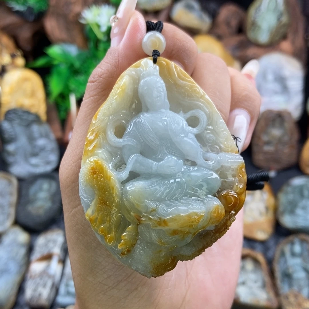 定制翡翠未镶嵌御龙观音