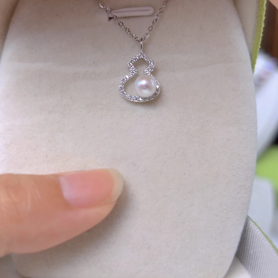 银S925镶嵌淡水珍珠成品