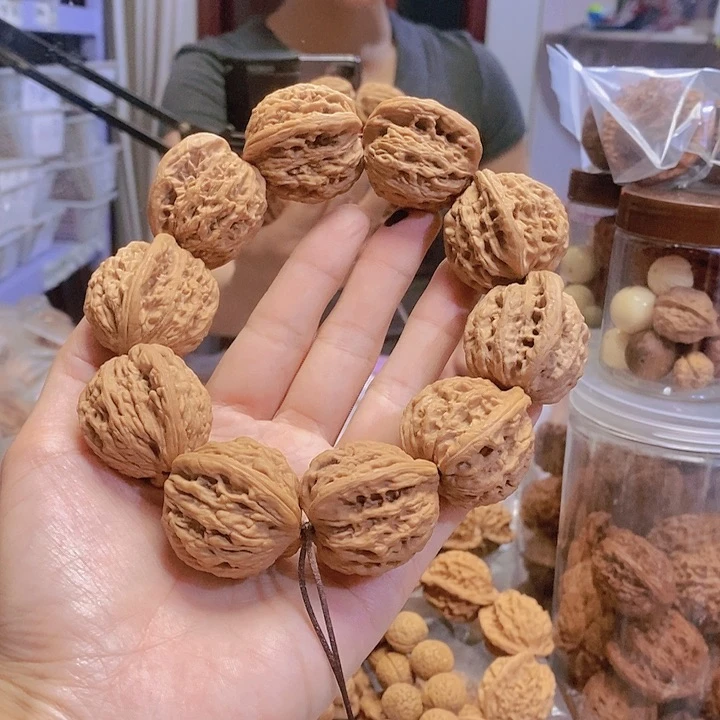 【闪购商品】文玩核桃把件35.5虎头手持