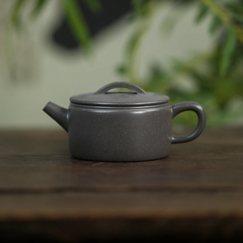 【汉瓦】 原矿松华青段 170cc 手工制作 内推孔  宜兴紫砂壶