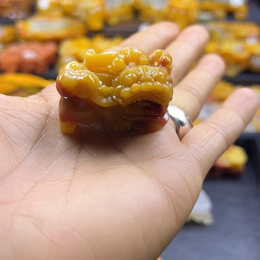 石英质玉（黄龙玉）未镶嵌颈饰