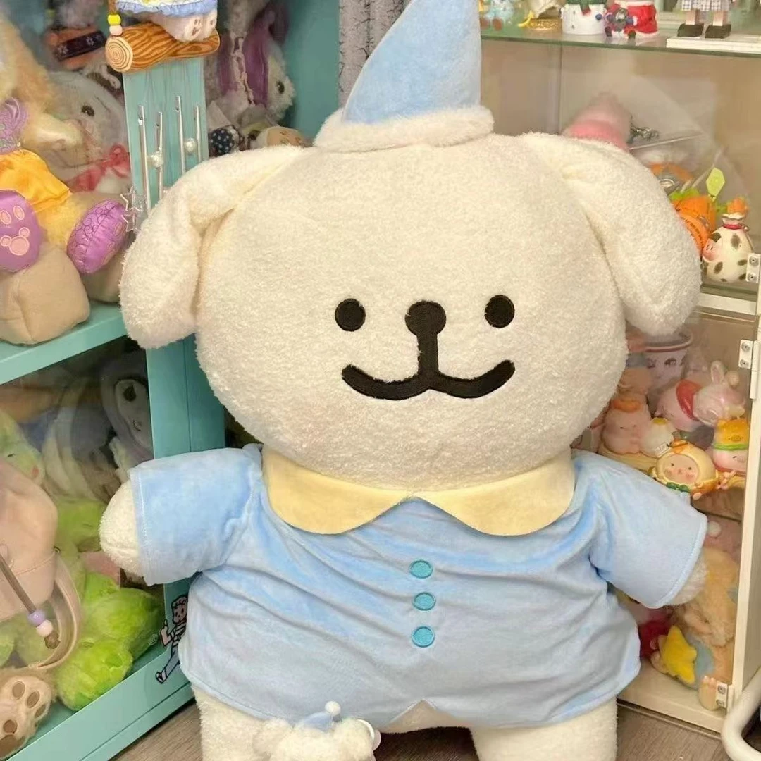 韩国Maltese线条小狗玩偶睡衣毛绒玩具生日礼物情人节抱枕布娃娃