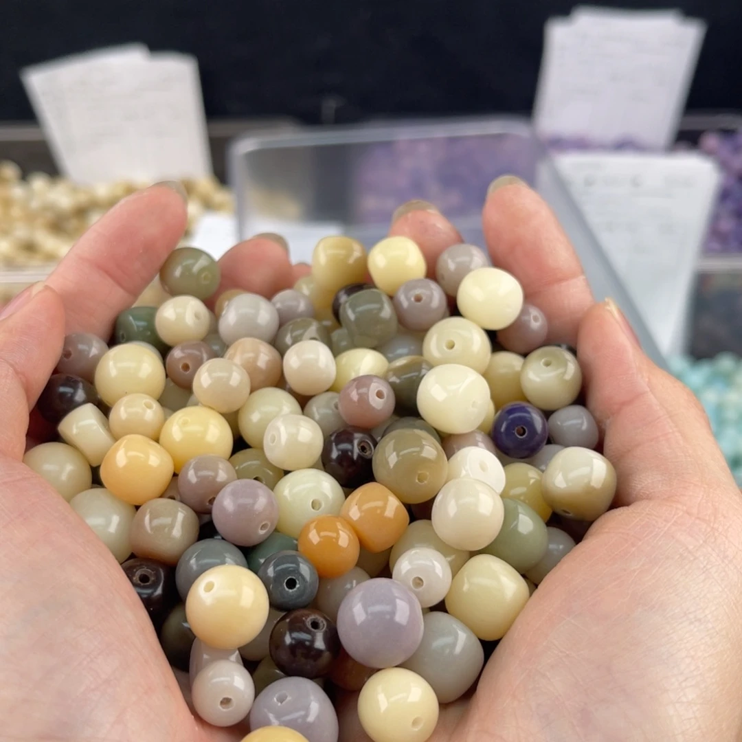 白玉菩提手串z12mm 260混大小