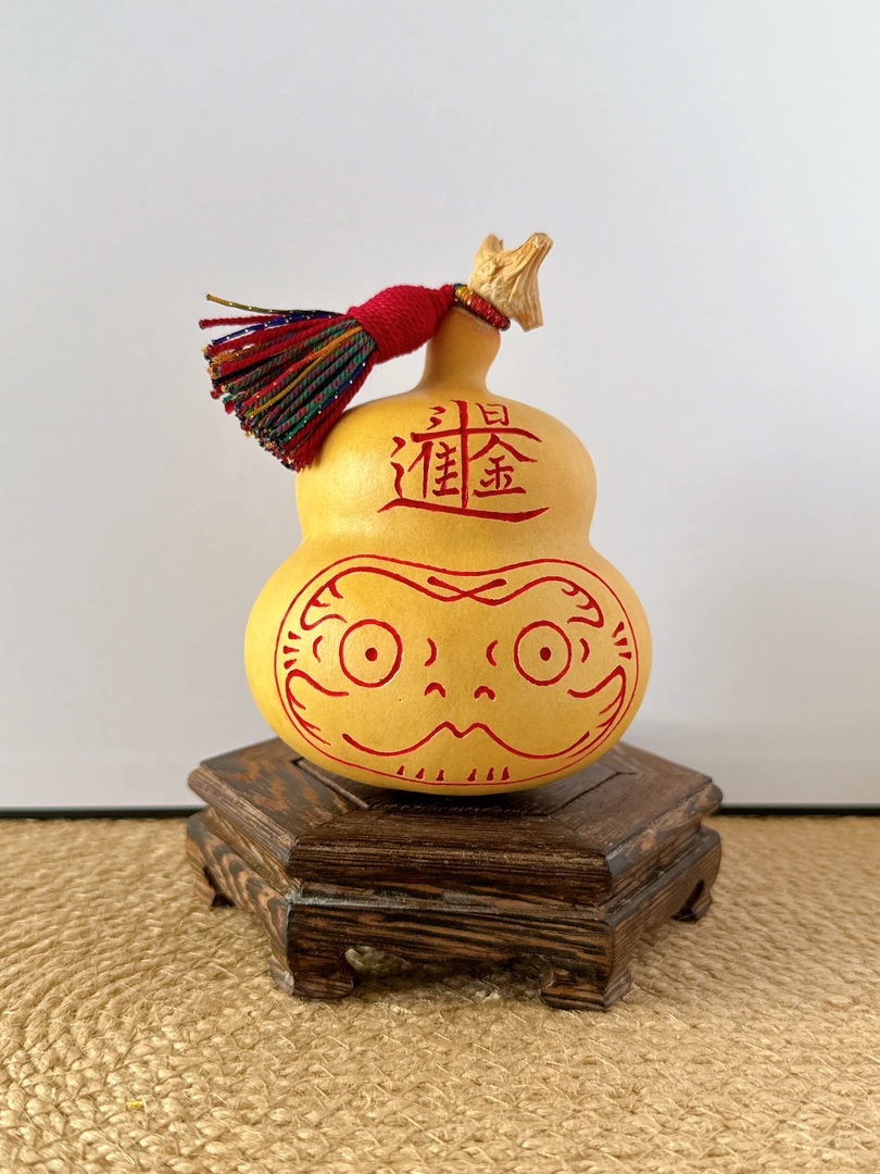 手工墨刻葫芦家居摆件