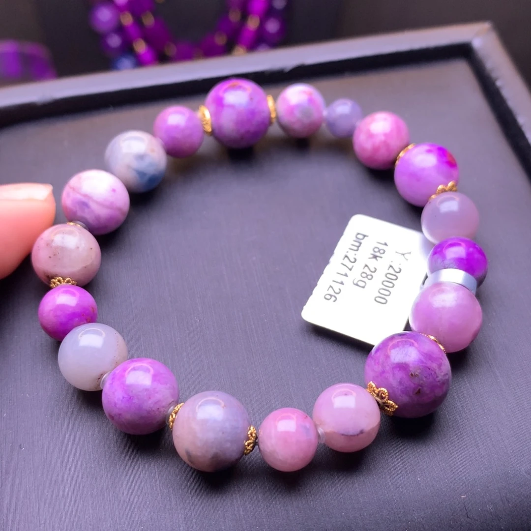 苏纪石（舒俱来）18K金镶嵌手串