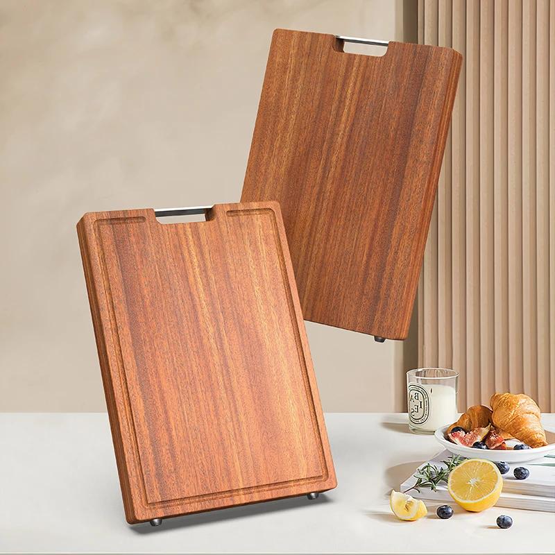 家味美乌檀木整切长方形超厚菜板双面大号防霉家用日式案板刀板