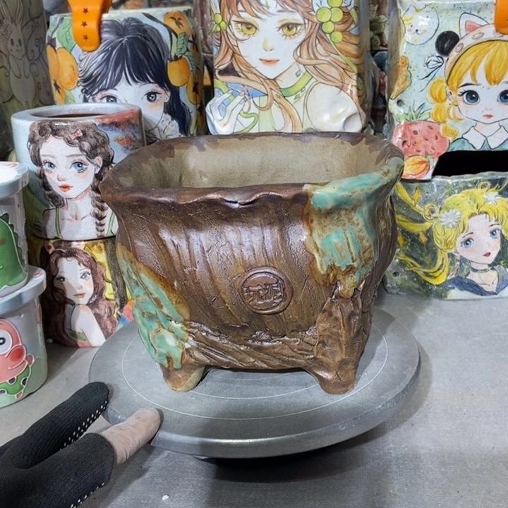 红陶景德镇艺术手绘作品