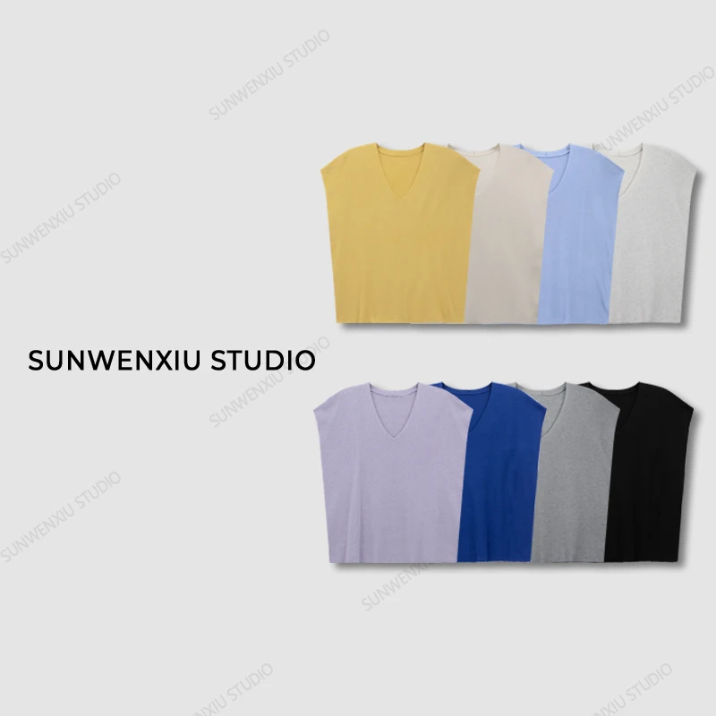 swx studio5店 “玩转多巴胺”极简蝙蝠袖遮肉超显瘦V领针织衫