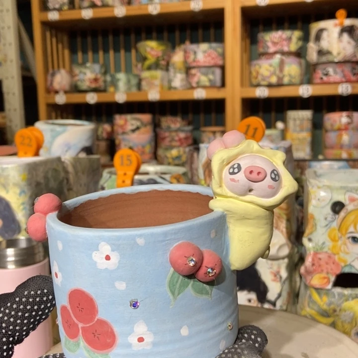 红陶景德镇艺术手绘作品