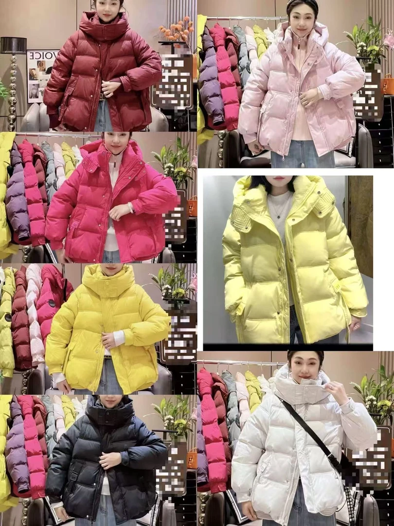 大码厚棉服M字母过冬常规款棉服百搭显瘦外套