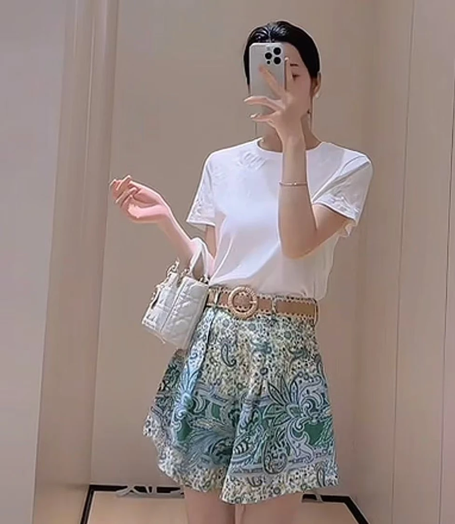 透气薄款印花夏季民族风女短裤潮流