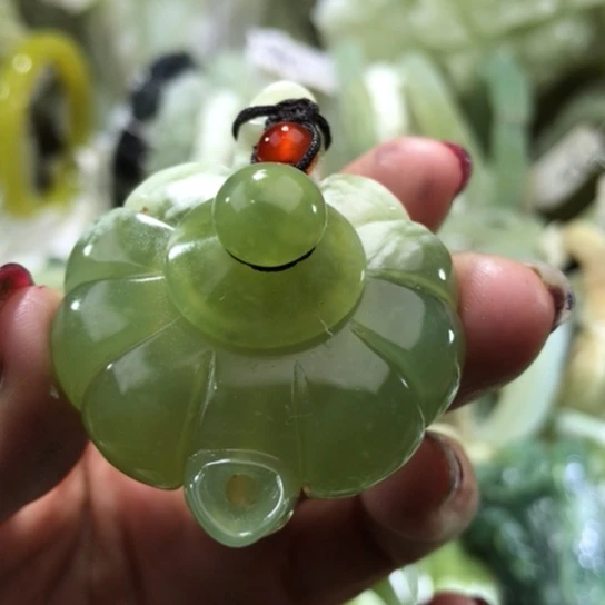 未镶嵌岫玉手把手把