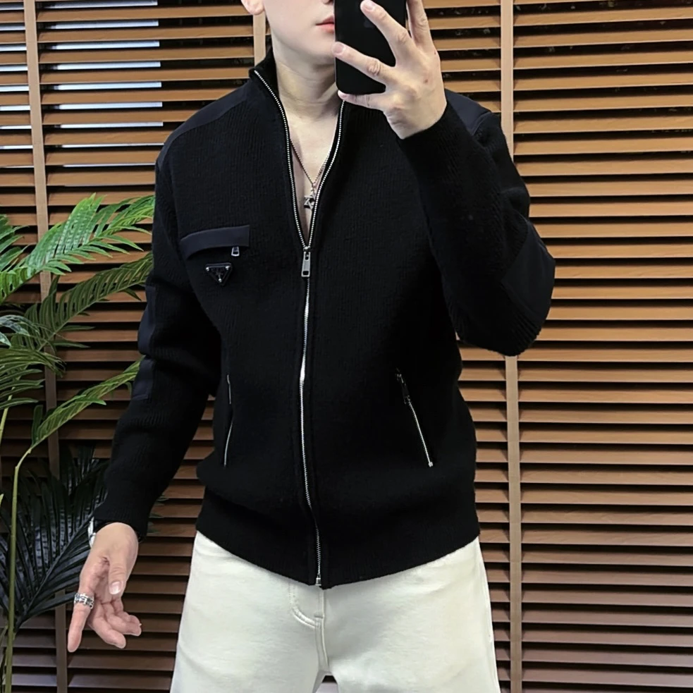 保暖立领夹克秋冬外套拉链潮流男装免烫长袖合身型