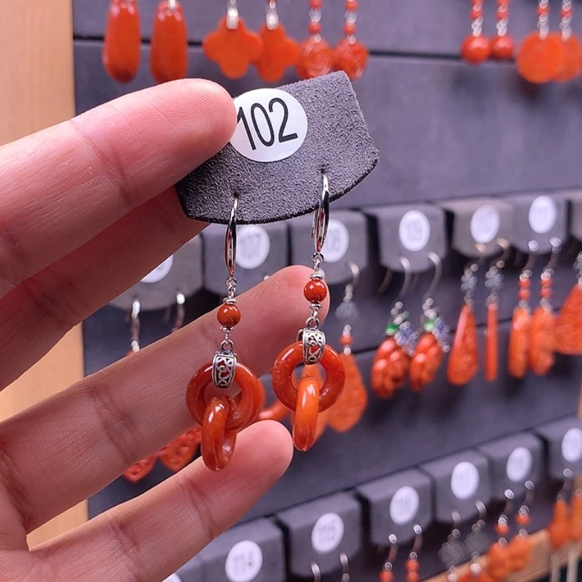 【闪购商品】翡翠耳饰银S925镶嵌悠*满意