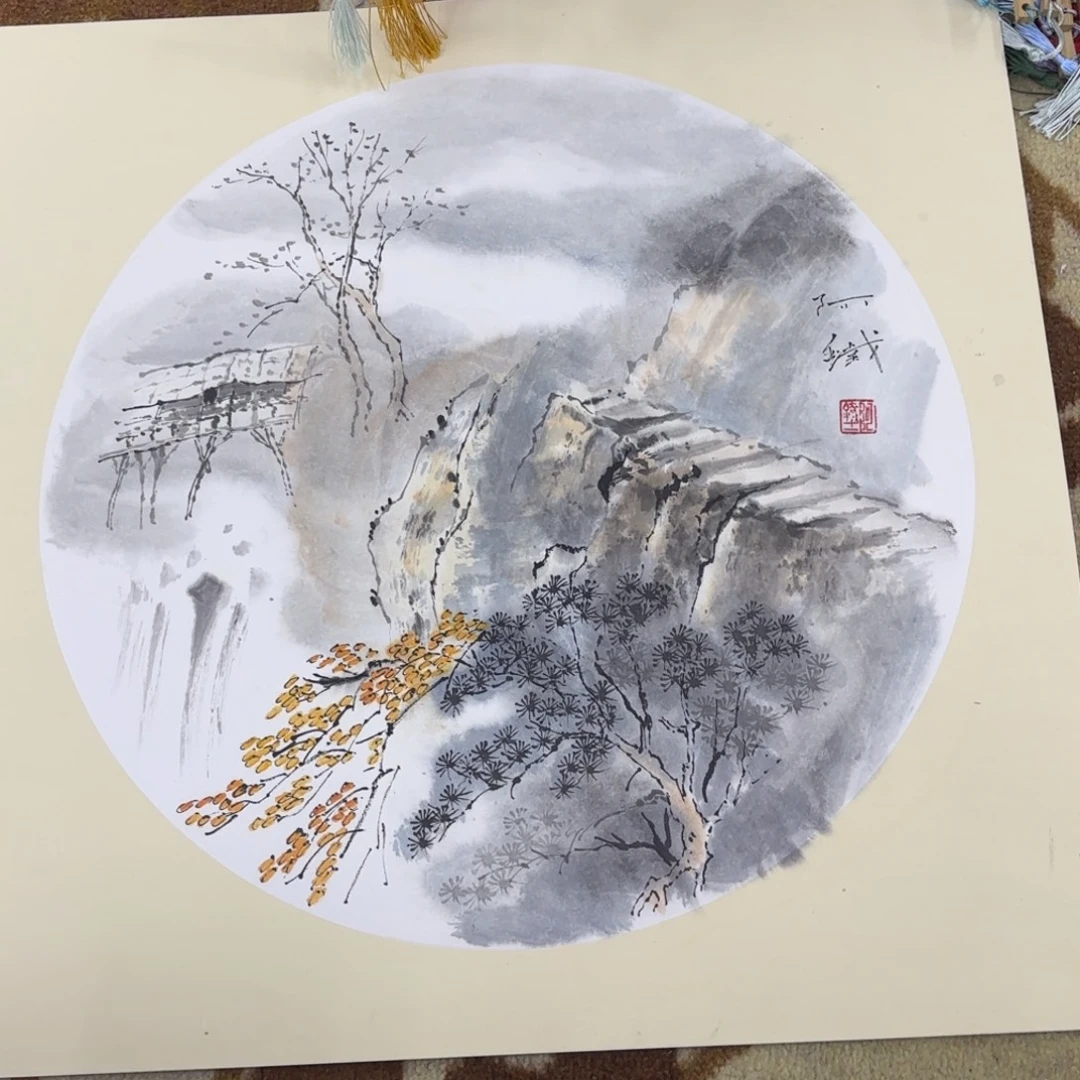 国画赵铁卡纸作品艺