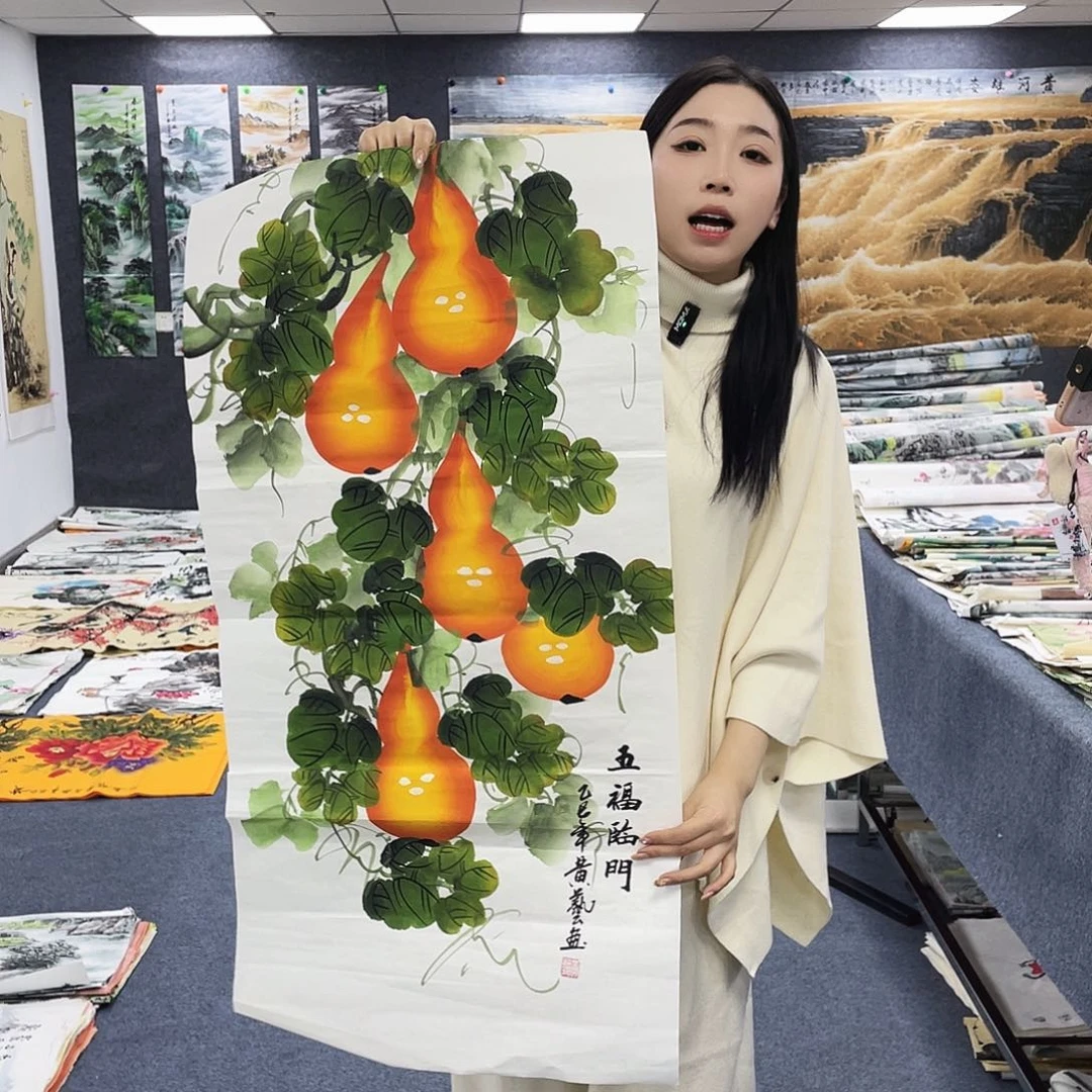国画作品小姐姐放漏…