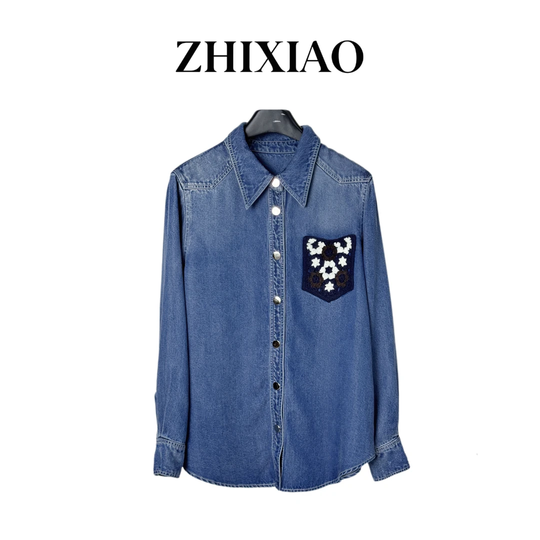 【ZHIXIAO】秋冬新款:牛仔衬衣006-7