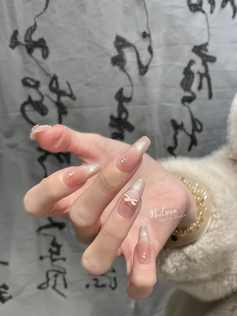 【一个蝴蝶结】手工穿戴甲2025新款美甲 春夏款指甲贴片成品