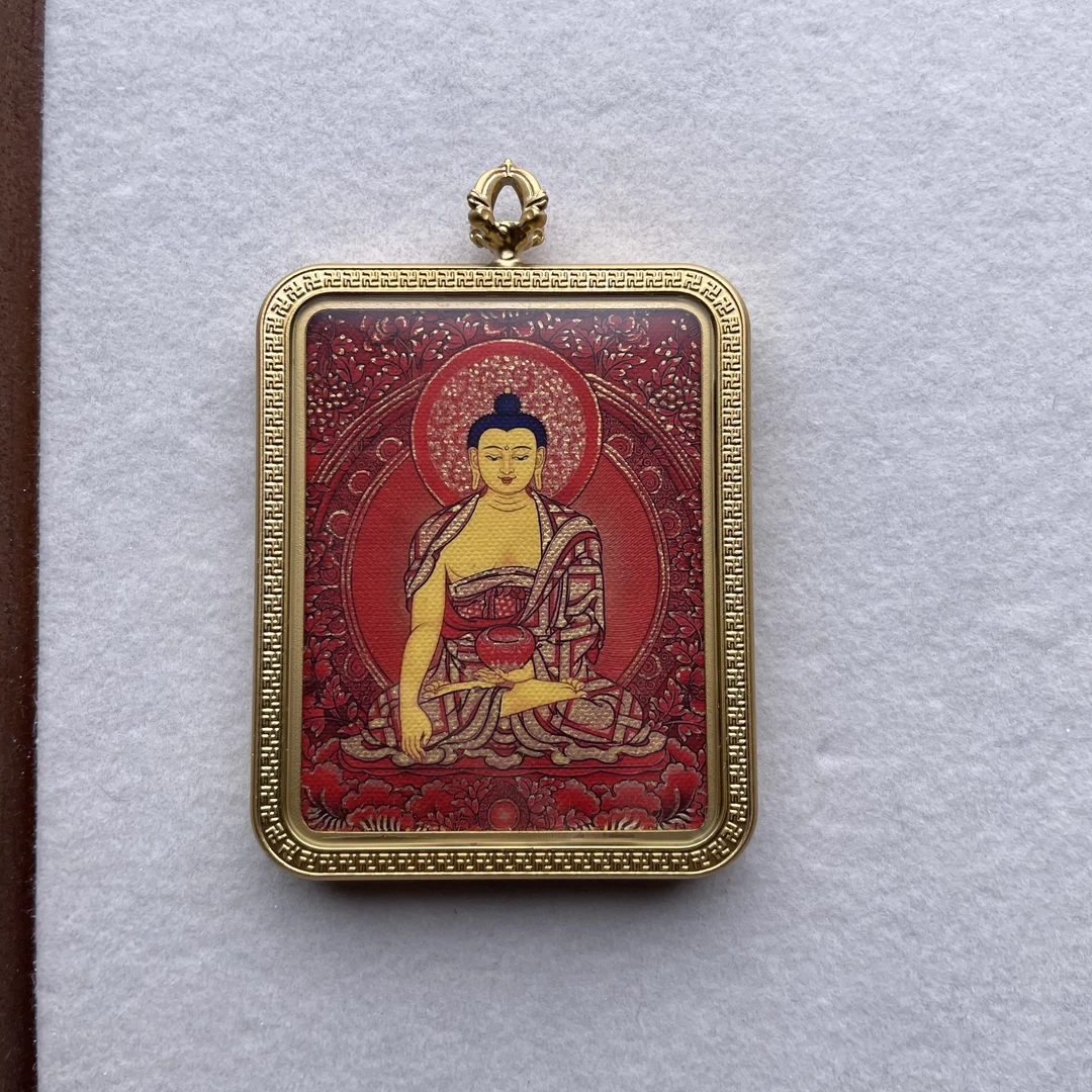 唐卡 释迦 吊坠 4*5铜壳