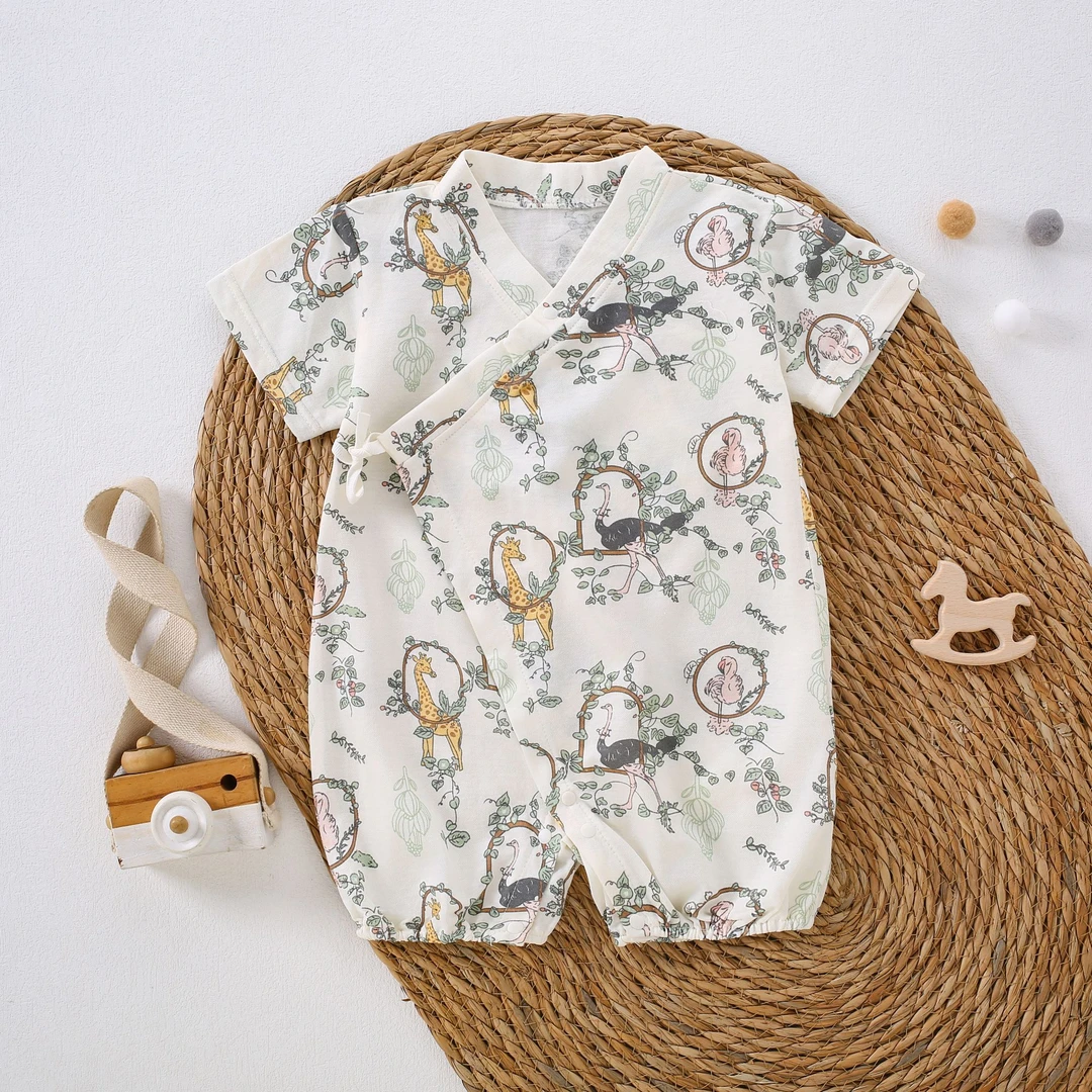 8433-【花间大鹿-短袖-和尚服-哈衣】-直播间宝宝秋衣连体链接专属