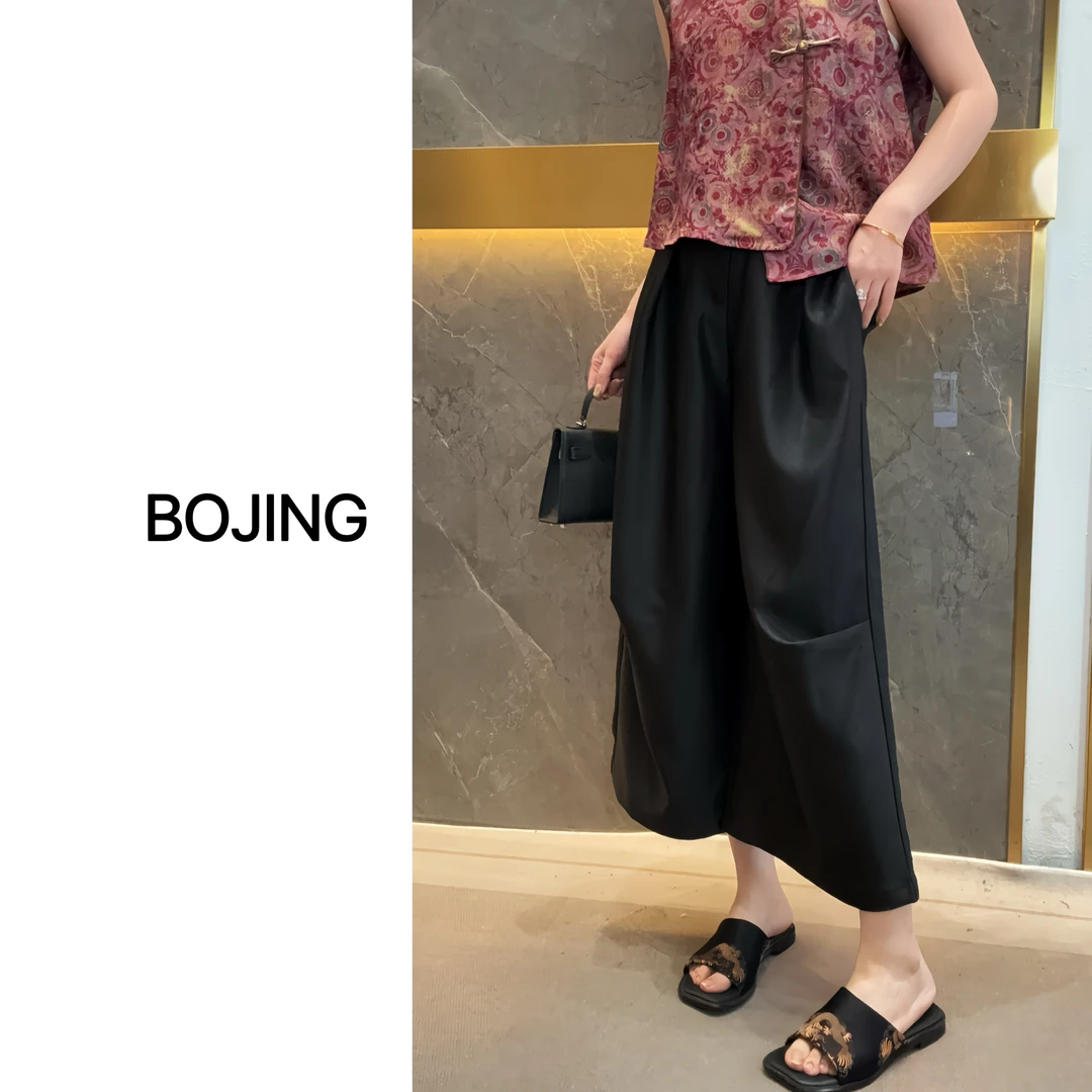 【半糖芝士】新中式气质时尚休闲夏季复古阔腿裤