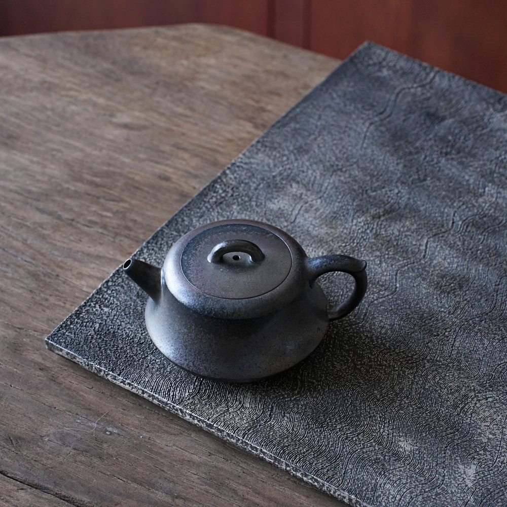 松泉茶器×尧日辰光丨《柱础》柴烧   紫砂壶