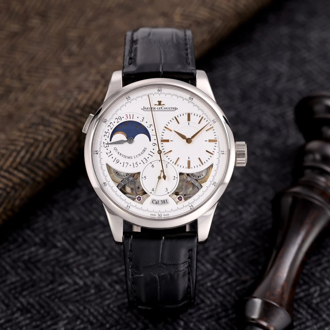 95新 Jaeger-LeCoultre/积家 6043420 月相 动力储备显示 单表