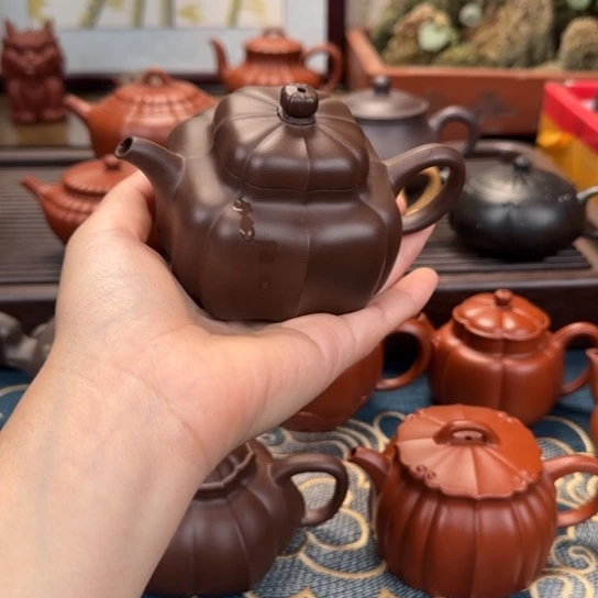 茶壶紫砂幸****样般若四方紫泥