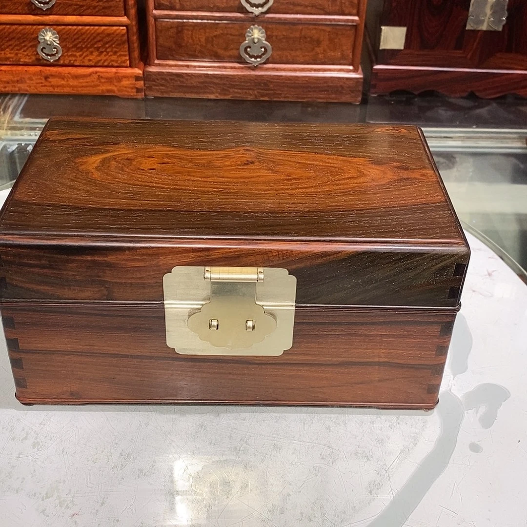 交趾黄檀（大红酸枝）独板收纳盒25/15/12