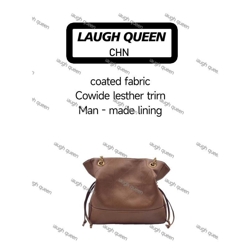 Laugh Queen手工打造真皮女士新款包10728 棕色 麂 f27cm