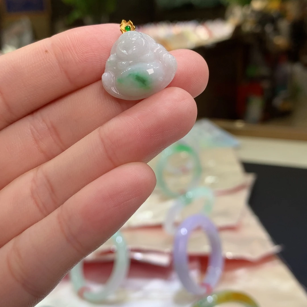 翡翠未镶嵌吊坠(不含链)1