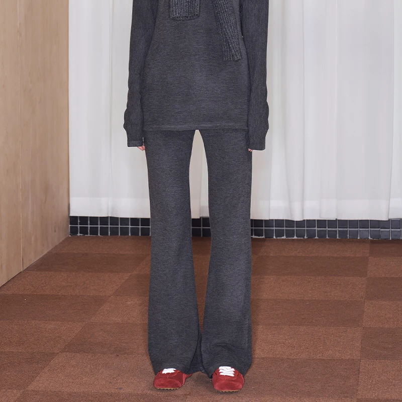 【MAKE IF】简约百搭暖姜发热修身裤长裤女款25春夏新款