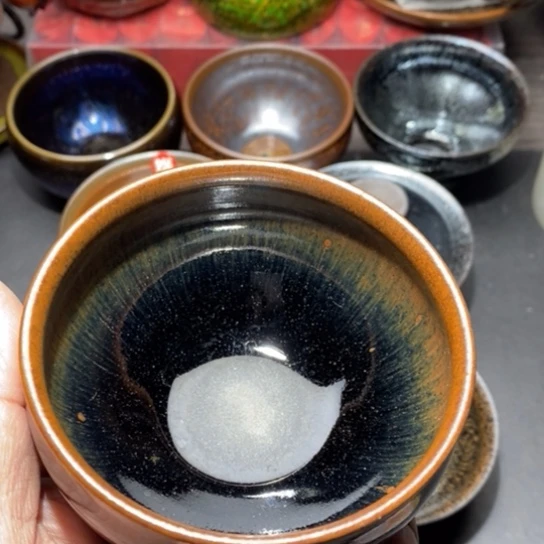 临***9茶盏建窑建盏主人杯茶壶盖碗品茗杯032