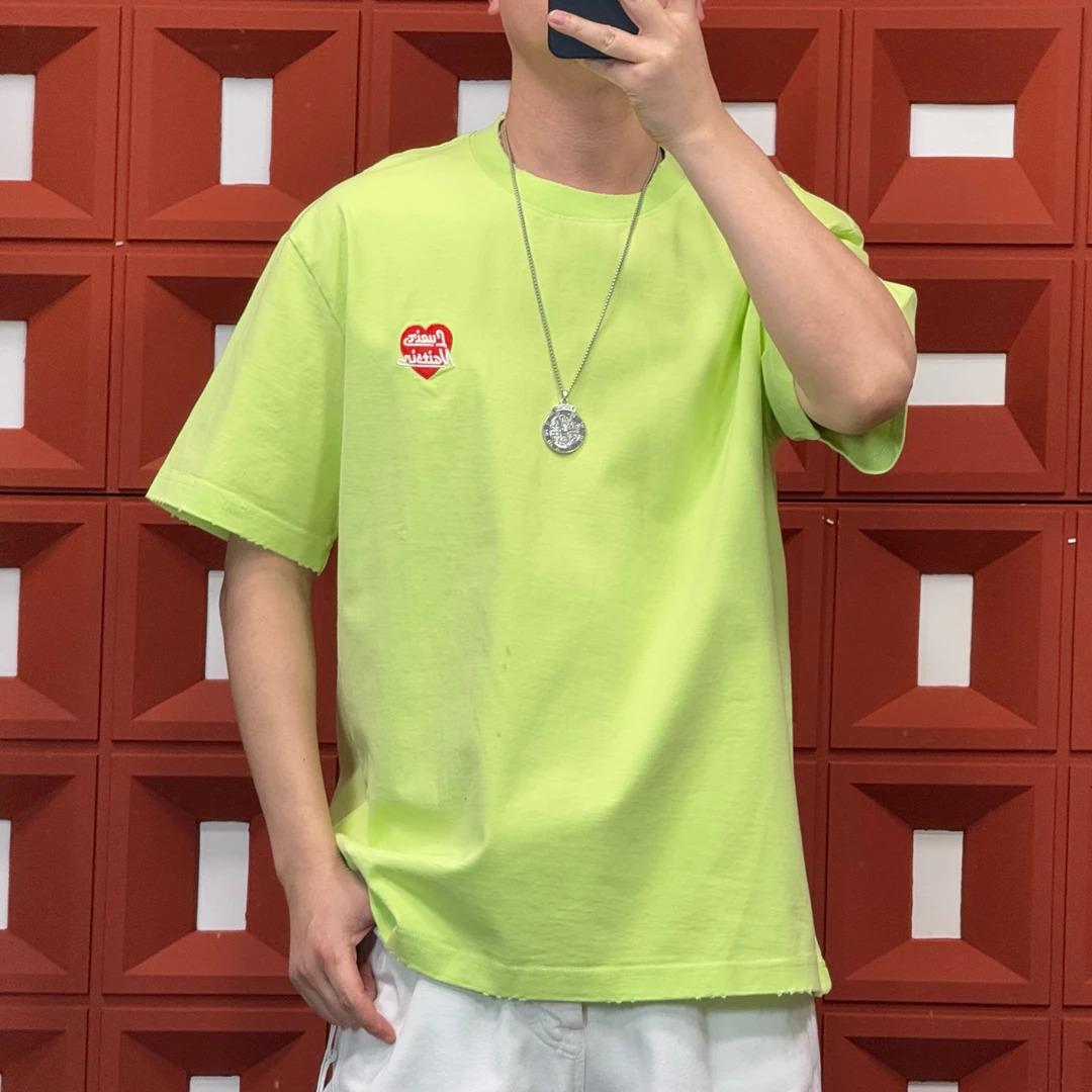 ▲HK&NB x LOVE 春夏秋百搭休闲情侣潮流国潮爱心刺绣短袖T恤