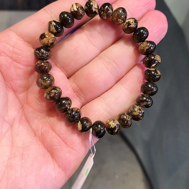 琥珀未镶嵌裸石9+黑花毕业293