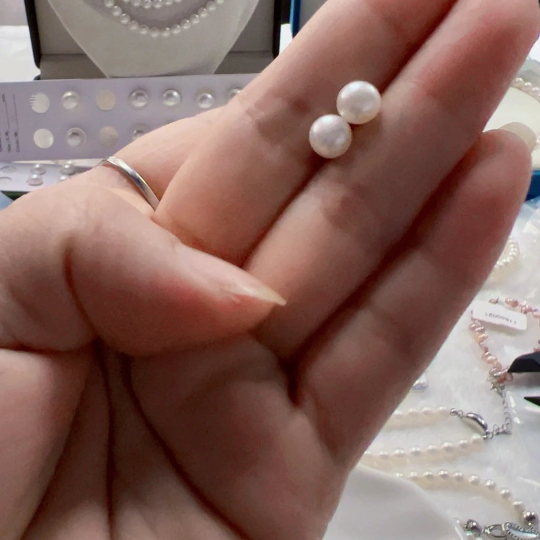 银S925镶嵌淡水珍珠手绳