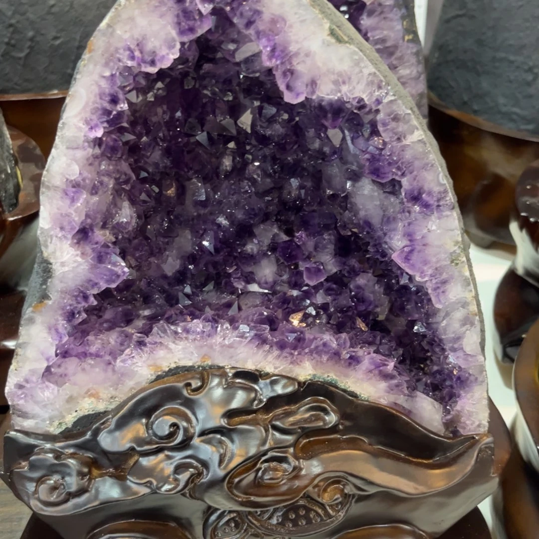 紫晶摆件未镶嵌水晶