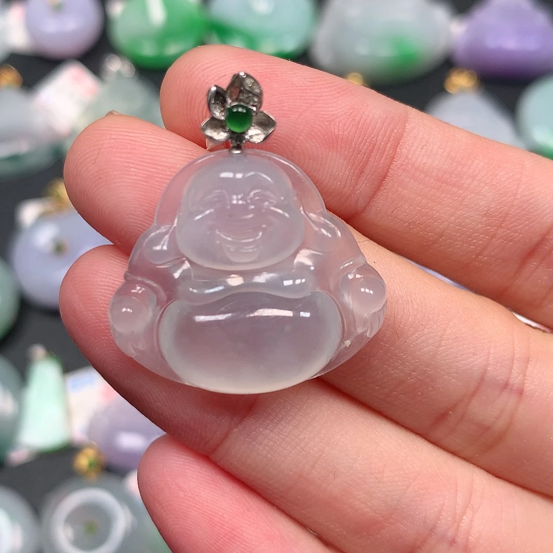 颈饰18K金镶嵌翡翠翡翠吊坠