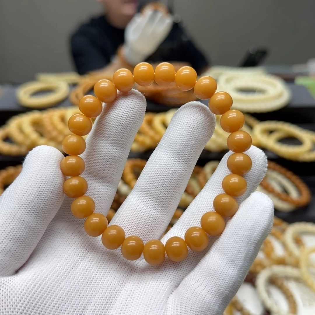 菩提根/象牙果手串自**去8.8×10 11年 鬼工30颗