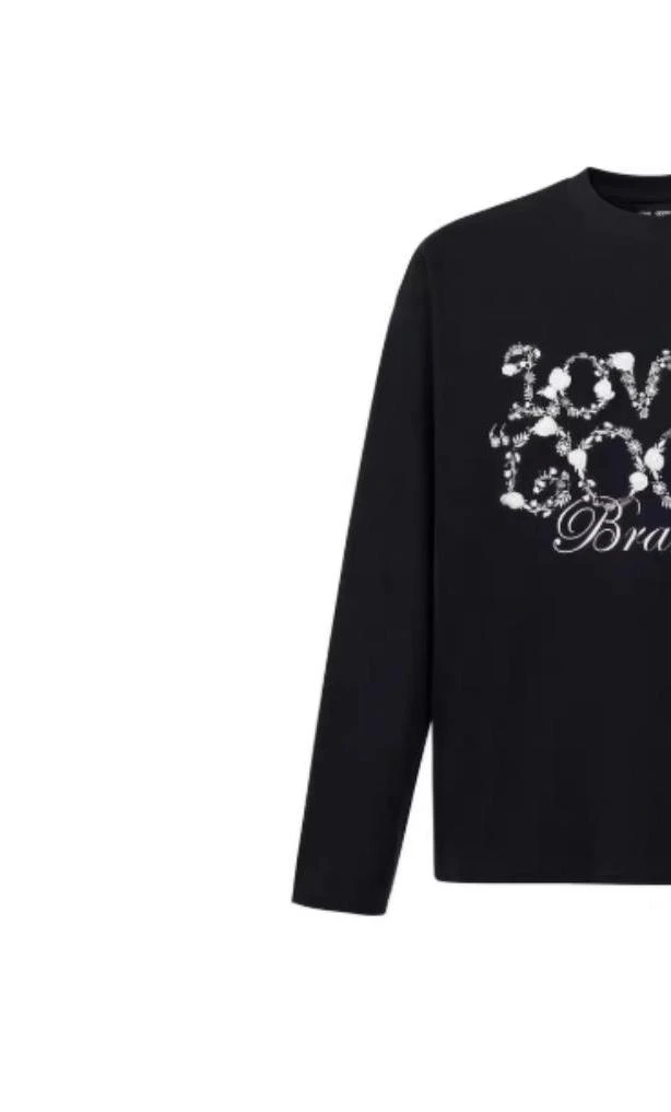 GOOD g109 鸟语花香轻奢高级 时尚感基础长袖 T恤宽松男女同款